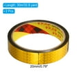 thumbnail image 2 of Uxcell 20mmx30m Prism Tape Holographic Reflective Self Adhesive Decor, Gold 2 Pack, 2 of 5