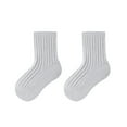 thumbnail image 4 of NAISIBABY Toddler Socks, Non Slip Mid-Crew Cut Stretch Cotton Baby Soft Breathable Socks Light Blue 1T, 4 of 4