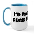 thumbnail image 2 of CafePress - Rather B Rock Climbing Large Mug - 15 oz Ceramic Large White Novelty Mug, 2 of 4