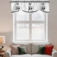 thumbnail image 3 of Farmhouses Animal Tie Up Valances Curtain, Adjustable Kitchen Cow Pig Chicken Animal Stripes Valances for Windows Decor, Rod Pocket Short Curtains Set for Bedroom/Bathroom, 42"x12", 3 of 9