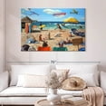 thumbnail image 2 of Elephant Stock Dog Beach Wall Art - Horizontal Canvas Wall Art - Living Room Wall Decor - Humor Canvas - Blue And Beige Decor By Lucia Heffernan - 48" x 32", 2 of 8