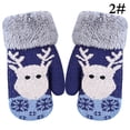 thumbnail image 4 of Kids Knit Mittens Thick Cute Winter Mittens Faux Fleece Mittens for Christmas, 4 of 10