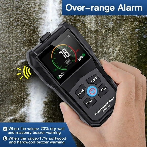 Moisture Meter, Wood Moisture Meter, Drywall Moisture Meter with Alarm Function, Used to Measure Wall, Softwood