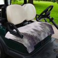 thumbnail image 2 of Golf Cart Seat Covers for 2 Seater,Green Forest Microfiber Cart Seat Towel Blanket,Vintage Rustic Pine Trees Nature Landscape Absorbent NonSlip Bench Seats Protector for Golf Course 51"x31", 2 of 9