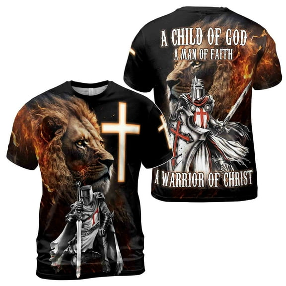 Believe In Christ Knight Templar Men's T-shirt S-5XL