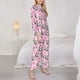 thumbnail image 3 of Balery Funny Panda Draws A Heart Conjunto de Pijama con Estampado para Mujer, Conjunto de Dos Piezas con Manga Larga, Ropa de Dormir Suave con Bolsillos, Pijamas Cómodos-Small, 3 of 7