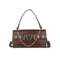 thumbnail image 3 of Bolsa de mano de cocodrilo para mujer, de hombro con cadena de amor, de mensajero de cuero PU Tmvgtek Para Estrenar, 3 of 9