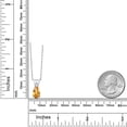 thumbnail image 6 of Gem Stone King 14K White Gold Yellow Citrine and White Moissanite Pendant Necklace for Women | 0.88 Cttw | Gemstone November Birthstone | Pear Shape 7X5MM | With 18 inch Chain, 6 of 6