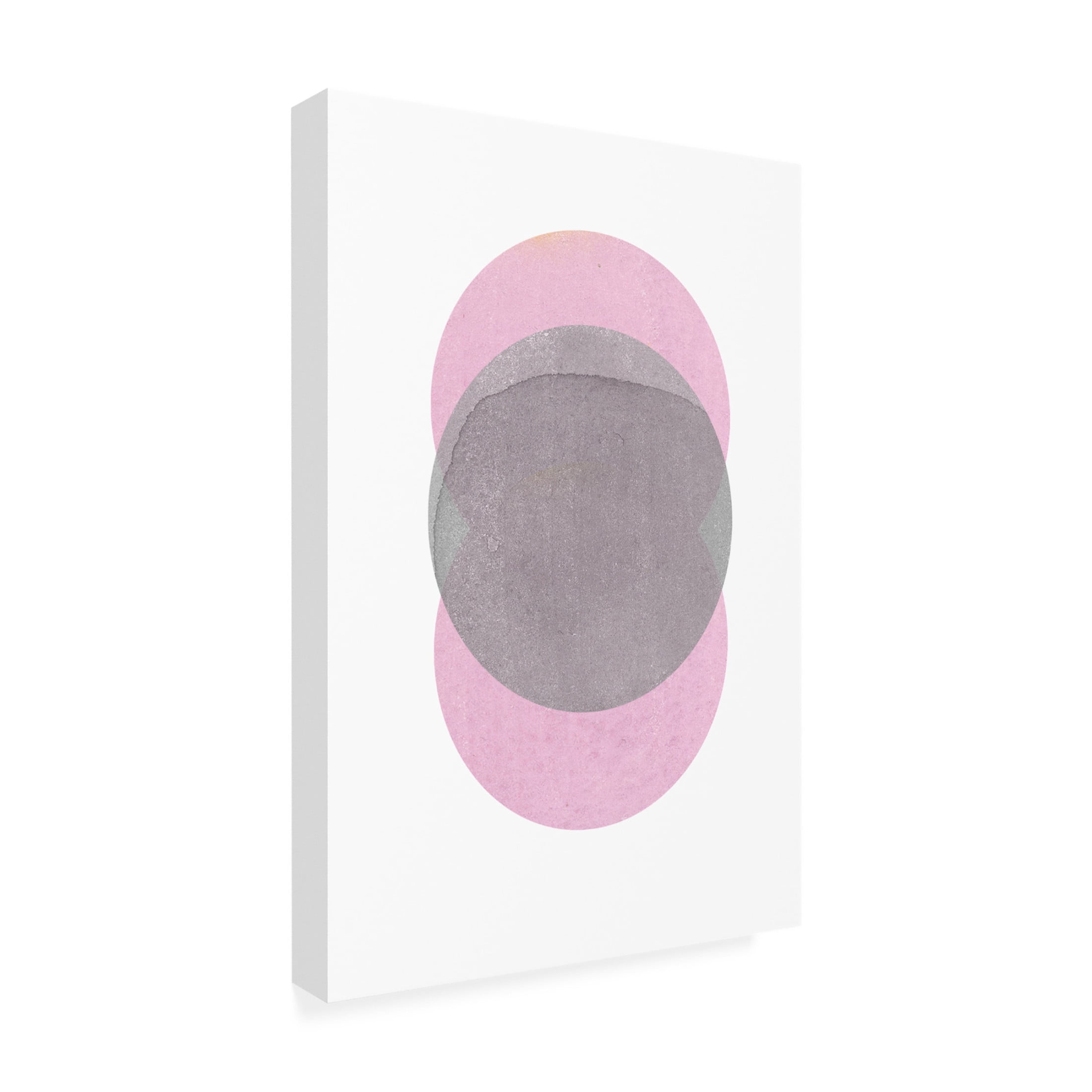 Trademark Fine Art Louise van Terheijden Gray Pink Circles Canvas Wall Art
