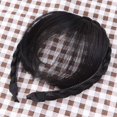 thumbnail image 2 of Front Hair Franges Extensions de Cheveux Perruques Synthétiques Bandeau pour les Femmes Filles (Noir), 2 of 5
