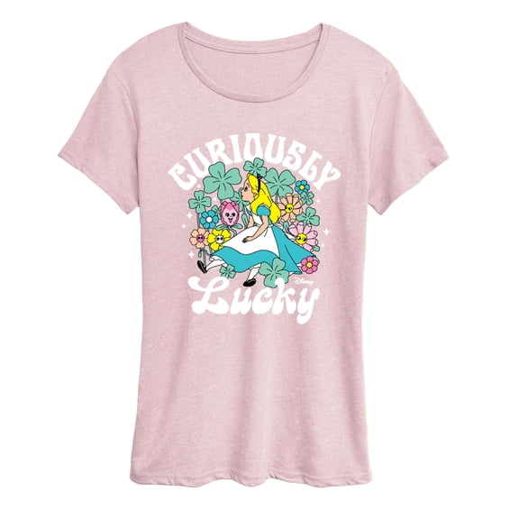 Alice in Wonderland - Curiously Lucky - Women's Short Sleeve Graphic T-Shirt