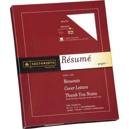 Southworth, SOURD18CF, 100% Cotton Resume Paper, 100 / Box, (Best Color For Resume)