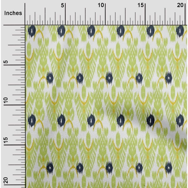 oneOone Organic Cotton Voile Fabric Tree Style Ikat Print Fabric BTY 42 Inch Wide