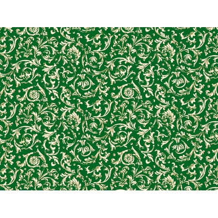 Pack of 1, Gold Florentine 24" x 833' Full Ream Roll Gift Wrap for Holiday, Party, Kids' Birthday, Wedding & Special Occasion Packaging