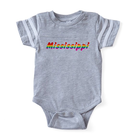 CafePress - Miss Rbw Txt - Cute Infant Baby Football Bodysuit