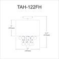 thumbnail image 3 of TAH-122FH-PC Dainolite Tahnee - Two Light Flush Mount, 3 of 4