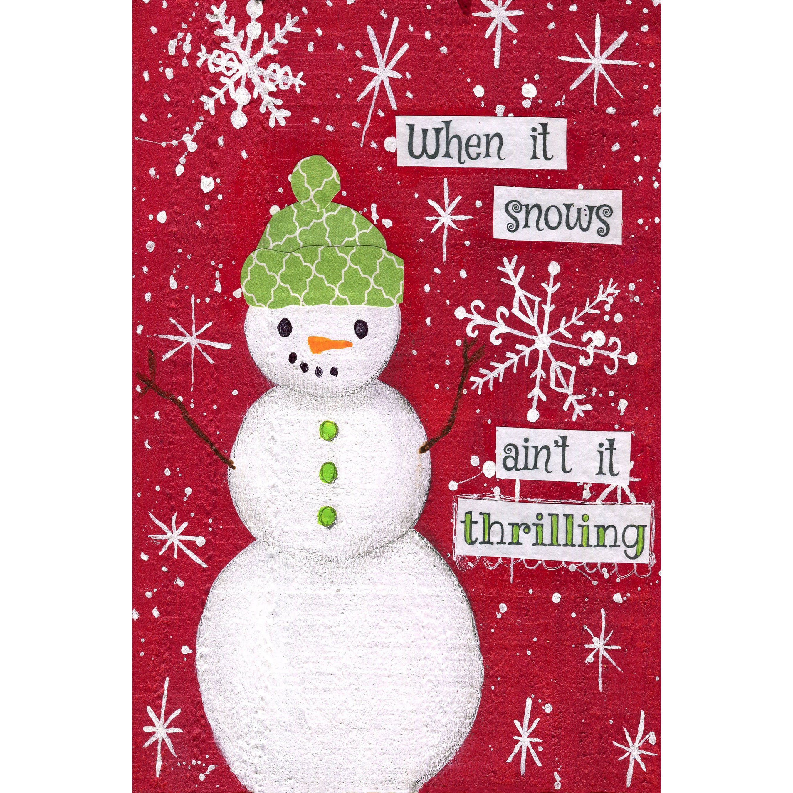 Marmont Hill "When It Snows" by Jill Lambert Painting Print on Wrapped Canvas