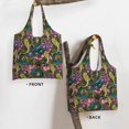 thumbnail image 3 of Xecao's Snake And Flower Canvas Tote Bag is a versatile choice for women, serving as a stylish beach bag, shopping bag,and reusable grocery bag., 3 of 5