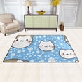 thumbnail image 3 of Cute Cat Faces Soft Polyester Area Rug 31''x20'', Non Slip, Memory Foam, Water Absorbent, 3 of 7