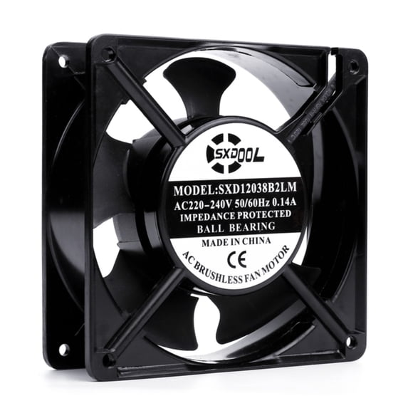 IP68 Waterproof New AC 220V Speed Regulation Double Ball Durable 12CM Cabinet Cooling Fan 12038 Silence Normal