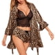 thumbnail image 1 of 4 unids mujeres pijama conjunto casual cinturón robe encaje bralette y pantalones cortos ropa de dormir conjunto para el hogar, 1 of 6