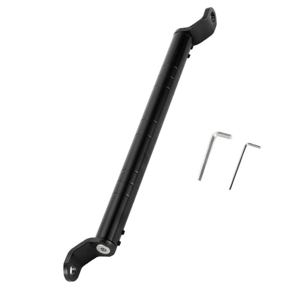Unique Bargains Motorcycle Cross Bar, Mirror mount 34cm/13.39" Motorcycle Handlebar with Wrench Black, 1set
