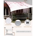 thumbnail image 5 of Sun Shade Sail 12x16Ft Plant Leaves Pink Gradient Uv Block Sunshade Canopy Outdoor Shade Cover Rectangle Shade Cloth For Patio Garden Yard Deck Pergola, 5 of 6