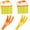 Yellow, Orange, variant on Stcellnmex 4 Pcs 7 Finger Venetian Blind Cleaner Brush Handheld Duster Tool for Window Shutter Air Conditioner Dust Cleaning(Yellow, Orange)