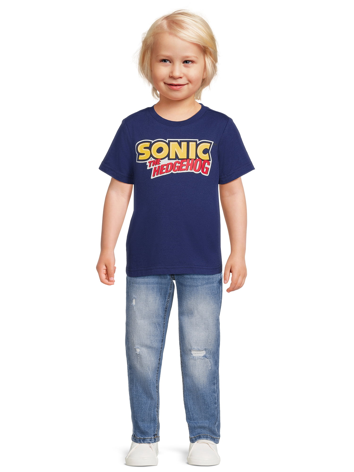 Sonic the Hedgehog Toddler Boy Sublimated Zip Up Hoodie and T-Shirt Set, Sizes 2T-5T