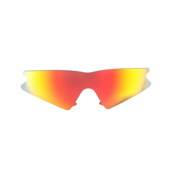 Walleva Fire Red Mr. Shield Polarized Replacement Lenses For Oakley M Frame Sweep Sunglasses