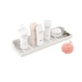 thumbnail image 1 of Classic Ceramic Quartz Unbreakable Wall Mounted Shower Shelf Rack, Anti Slip Bathroom Organizer For Storage, Multi-Soap Holder (White Glossy Finish) Pack Of 1, 1 of 4