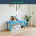 thumbnail image 3 of Bstjewey Outdoor 2-Person Patio Bench, Poly Lumber, Teak Wood Grain, 3 of 7