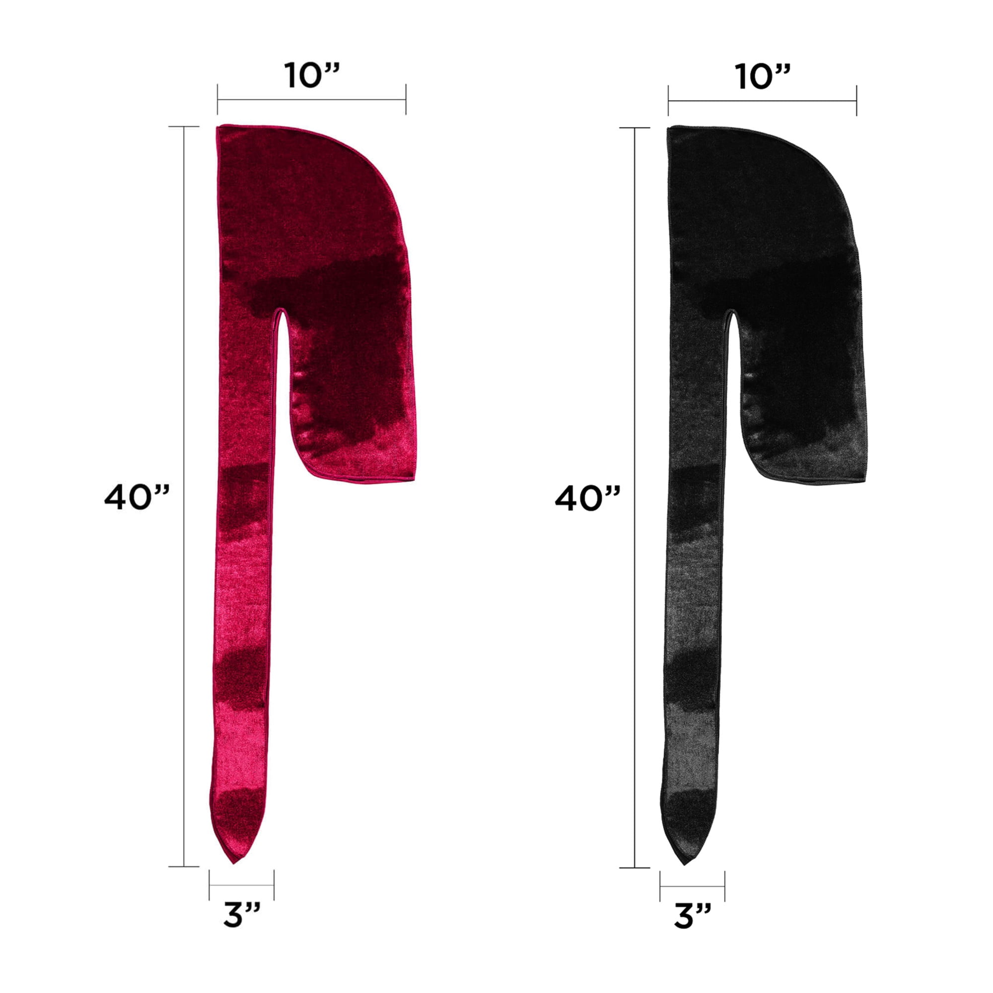 Kiss Colors & Care Power Wave Premium Crushed Velvet Luxe Durag, Burgundy, 1 Ct.