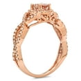 thumbnail image 1 of Dazzlingrock Collection 10K 5 MM Round Morganite & Diamond Ladies Split Shank Halo Engagement Ring, Rose Gold, Size 5.5, 1 of 3