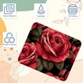 thumbnail image 3 of Rose Printed Square Desk Mat Mousepad, 8.3x9.8 Inch, Non-Slip Rubber Bottom, Suitable for Office and Gaming, 3 of 6