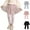 A217 Pink, variant on Xdegoge Girl's Layered Tulle Skirt Leggings with Flower Embroidery, Soft Stretchy Bottoms for Daily Wear and Performance