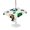 White, Green, Blue, variant on Outdoor Tablecloth with Umbrella Hole for Patio/Picnic/Party/Camping, Watercolor Football Waterproof Table Cloth Round Cover Washable, Art Modern Sporty Aesthetic (Dia 54")