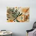 thumbnail image 2 of Ambesonne Monstera Tapestry Wall Hanging, Leaves Mid Century Boho, 60"x40", Peach and Pale Reseda Green, 2 of 3