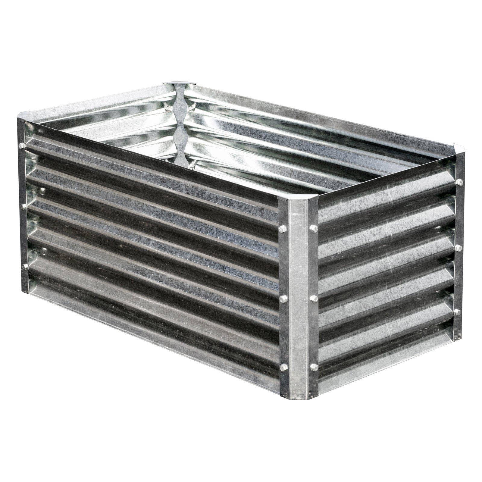 EarthMark MGB-H042 Alto Series 22 x 40 x 17 in. Rectangle Galvanized Metal Raised Garden Bed