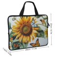 thumbnail image 2 of JRXY Sunflower Butterflies Neoprene Laptop Handle Bag Computer Protective Case Durable Lightweight Waterproof Anti-Static Protective Sleeve Convenient Travel Bag 10inch, 2 of 5