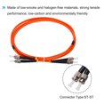 thumbnail image 4 of Unique Bargains 2 Meters 6.5Ft Fiber Patch Cable Multimode ST-ST OM1 LSZH Fiber Optic Jumper Orange For Network Transceiver 1Pcs, 4 of 6