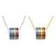 thumbnail image 1 of 2 piezas de material acero inoxidable de moda iris Gay Collar colgante, 1 of 9