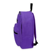 Everest 15 Basic Backpack, Dark Purple All Ages, Unisex 1045K-DPL, Carrier and Shoulder Book Bag for School, Work, Sports, and Travel