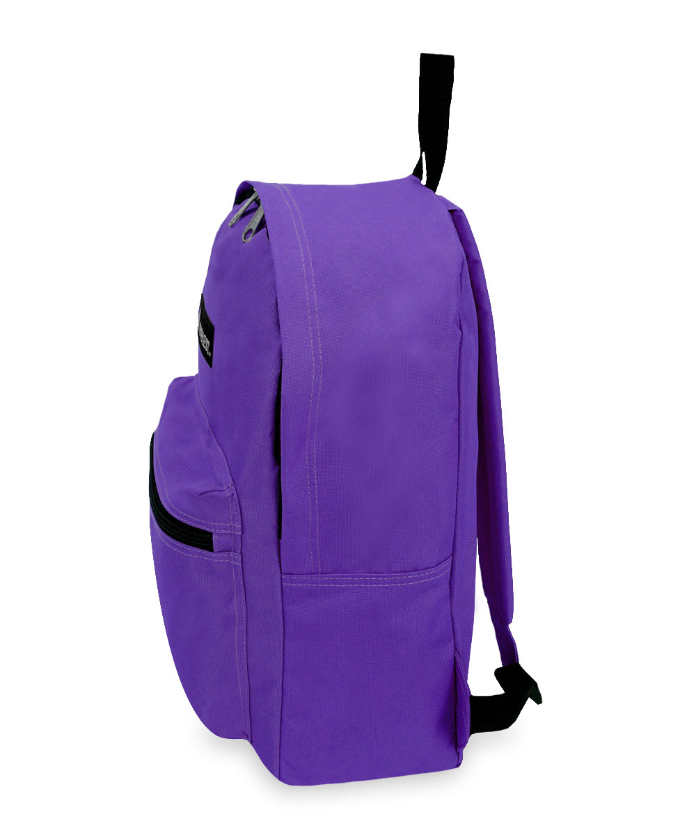 Everest 15" Basic Backpack, Dark Purple All Ages, Unisex 1045K-DPL, Carrier and Shoulder Book Bag for School, Work, Sports, and Travel - image 5 of 5