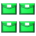 thumbnail image 2 of XIANXIAN 4 Pack Plastic Expanding File Folder, Folders for Documents with Button, Colorful File Folder Organizer Holder, Transparent Accordion File Pouch,Large Capacity, Fit Letter/A4 Size D*4, 2 of 5