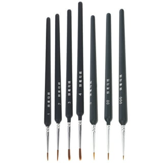 Micro Detail Paint Brush Set, 9 Pcs Sable Hair Tiny Professional Miniature Fine Detail Brushes for Watercolor Oil Acrylic, Craft Models Rock Painting