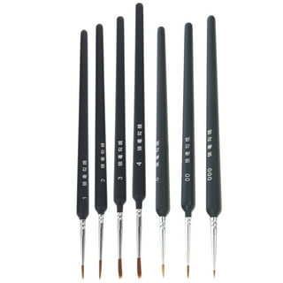 NOGIS Detail Paint Brushes Set 9pcs Miniature Brushes for Fine Detailing &  Art Painting - Premium Horse Bristle B with 0, 00, 000 Size 