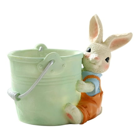 

Garden Rabbit Animal Meaty Flower Pot Resin Potted Balcony Garden Outdoor Platter Potted Meat Canned Ceramic Flower Outdoor Set Tall Flower Stand Indoor Wicker Flower with Wheels for Potted Indoor