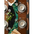 thumbnail image 5 of Green Marble Table Runner Gold Abstract Vintage Modern Ombre Art Tablerunners 13 x 70 Inch, Table Decorations Tabletop Scarf for Summer Gathering Holiday Farmhouse Kitchen Dining Decor, 5 of 6