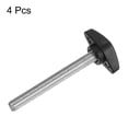 thumbnail image 3 of Uxcell 4 Packs M8 x 60mm Male Thread Tee Wing Knobs Thumb Screw Clamping Knobs Grip Black, 3 of 5